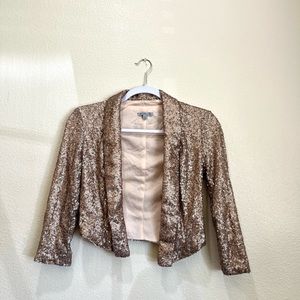 Sequin Cropped Blazer